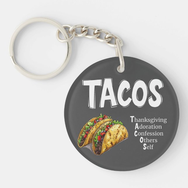 TACOS Gebet Akryllischer Schlüsselanhänger (Vorderseite)