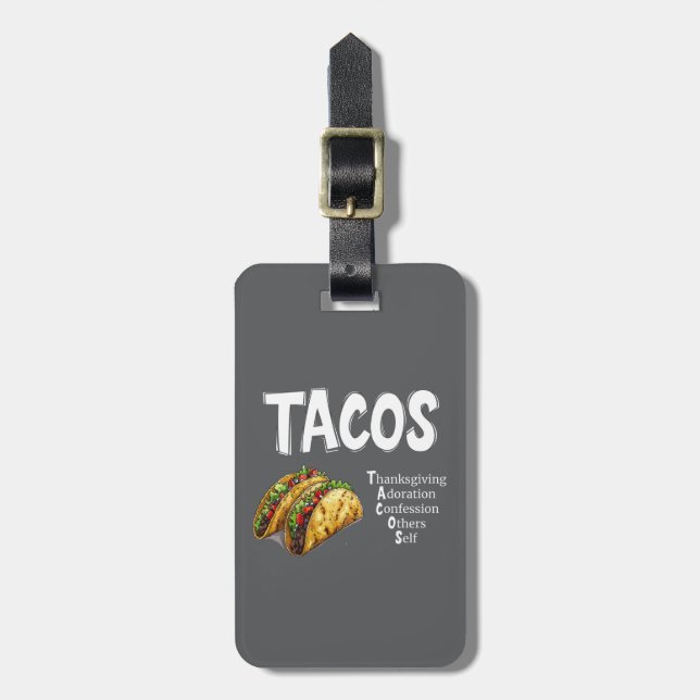 TACOS Gebet Gepäckanhänger (Vorderseite vertikal)