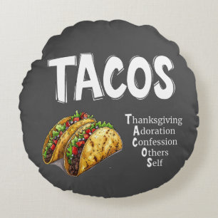 TACOS Gebet Rundkissen Rundes Kissen