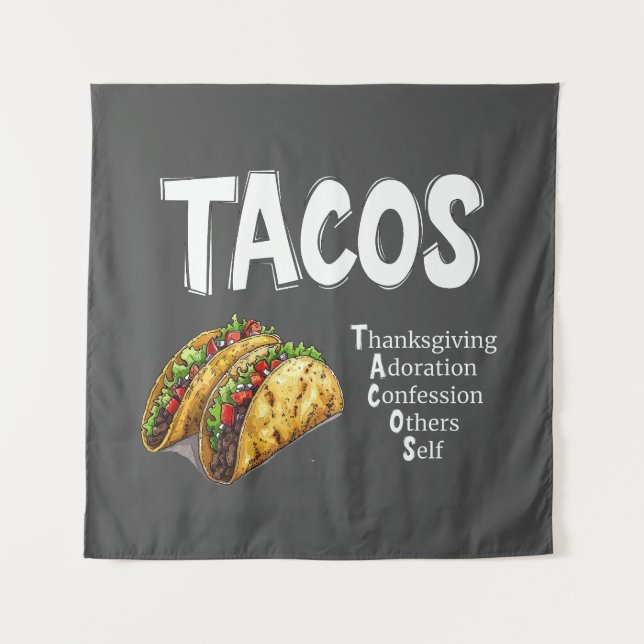 TACOS Gebet-Tapestry Wandteppich (Vorderseite)
