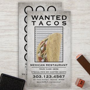 Tacos-gewollt Poster-Briefmarke Treuekarte