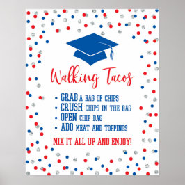 Tacos Graduierungspartei Zu Fuß Unterschreiben Pat Poster