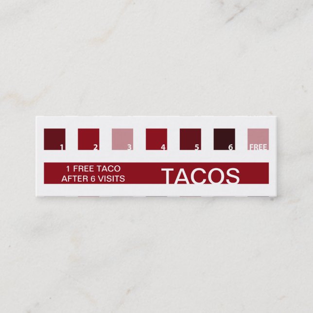 TACOS-Kundenanerkennung (Modquadrate) Treuekarte (Vorderseite)