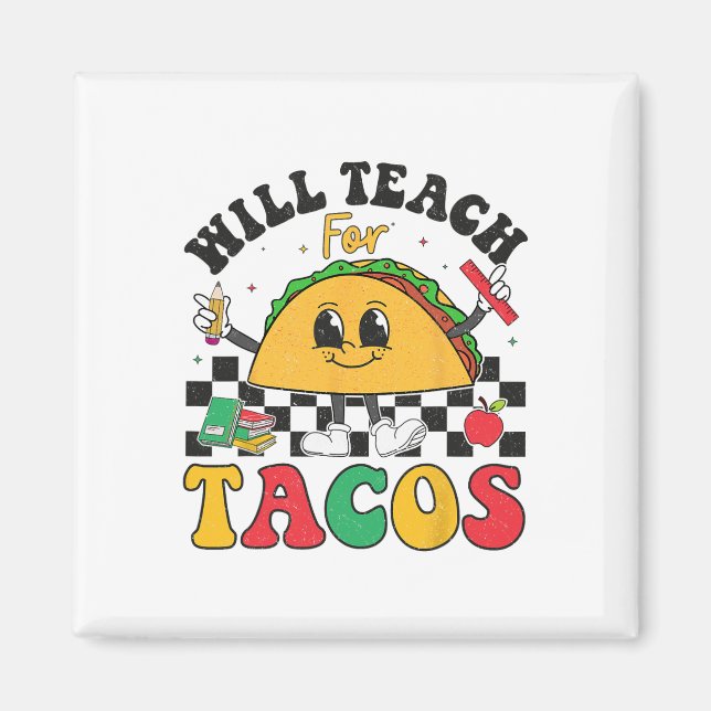 Tacos Lover Niedlich Cinco de May wird unterrichte Magnet (Vorne)