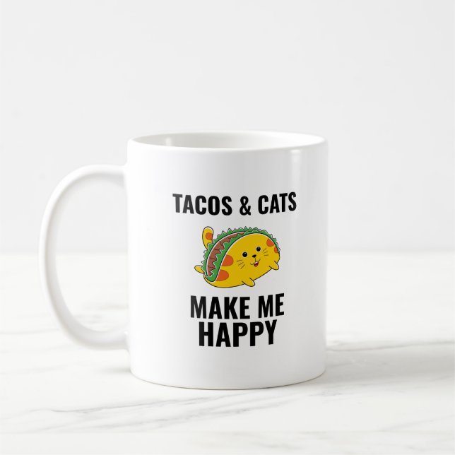 Tacos make me happy funny tacos Mexican food Kaffeetasse (Links)