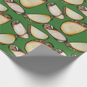 Tacos-Muster und Burritos Geschenkpapier