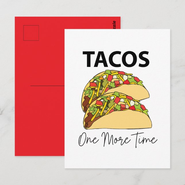 Tacos noch einmal mexikanisches Ernährungstadium Postkarte (Vorne/Hinten)