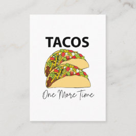 Tacos noch einmal mexikanisches Ernährungstadium Visitenkarte