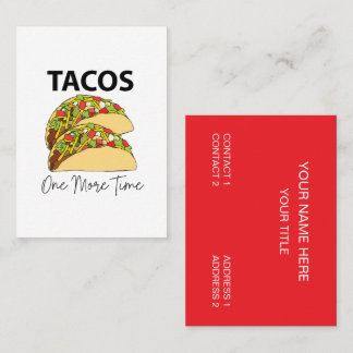Tacos noch einmal mexikanisches Ernährungstadium Visitenkarte
