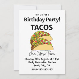 Tacos noch einmal mexikanisches Nahrungsmittel Tac Einladung