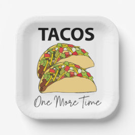 Tacos noch einmal mexikanisches Taco-Party Pappteller