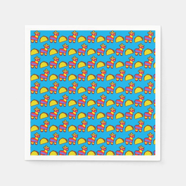 Tacos + Pinatas Serviette (Vorderseite)