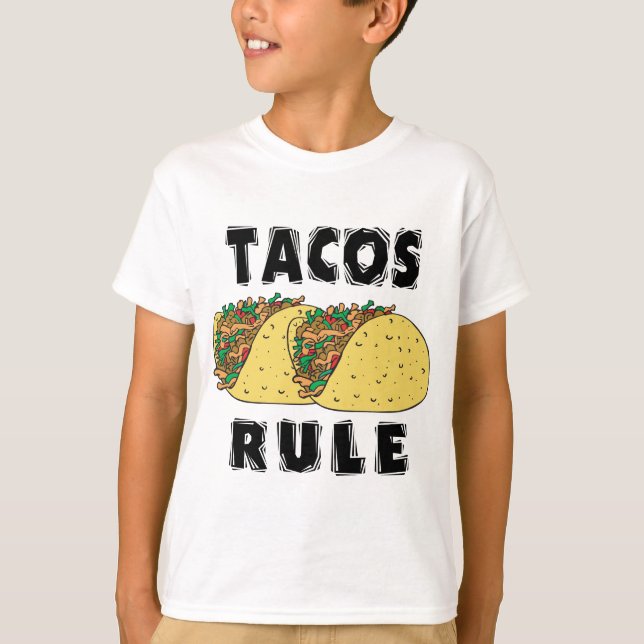 Tacos-Regel scherzt T - Shirt (Vorderseite)