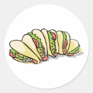 Tacos Runder Aufkleber
