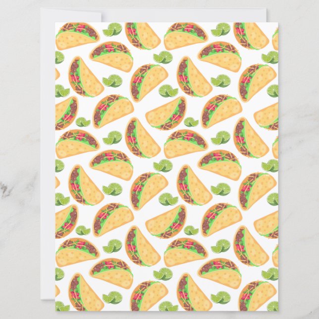 Tacos Scrapbook-Papier (Vorderseite)
