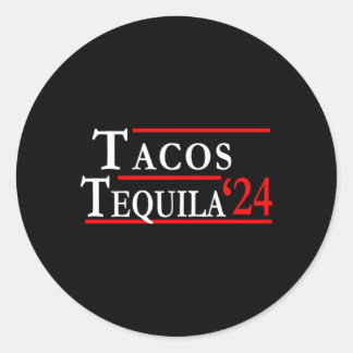 Tacos Tequila Die besten Kandidaten 2024 Runder Aufkleber