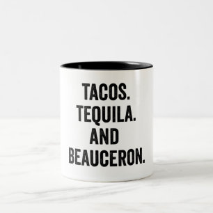 Tacos Tequila und Beauceron Funny Zweifarbige Tasse
