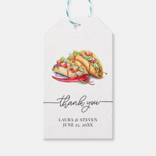 Tacos und Brews Verlobungsparty Geschenkanhänger