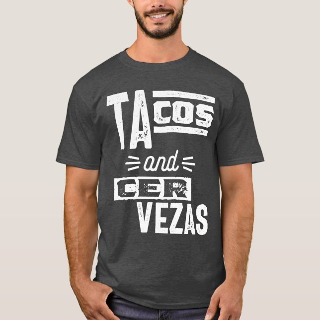 Tacos und Cervezas T-Shirt (Vorderseite)