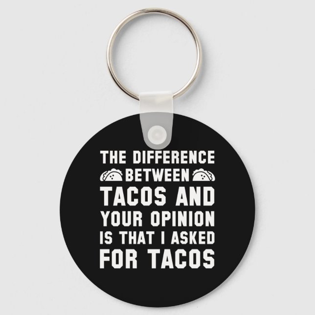 Tacos und Ihre Meinung Schlüsselanhänger (Vorderseite)