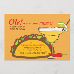 Tacos-und Margaritas-Einladung Einladung