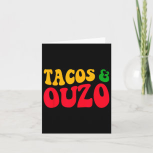Tacos und Ouzo Retro Funny Griechisches Ostern Cin Karte