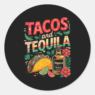 Tacos und  runder aufkleber