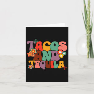 Tacos und Tequila Cinco de Mayo Groovy Mexican Dri Karte