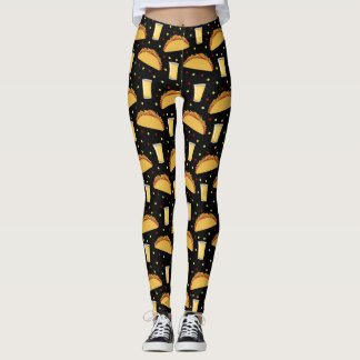 Tacos und Tequila Funny Bar Feinschmecker Drink Mu Leggings
