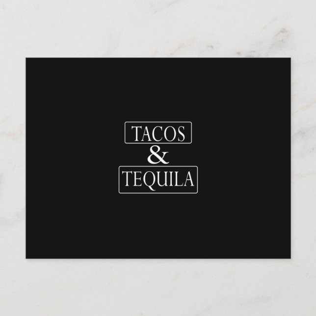 Tacos und Tequila Postkarte (Vorderseite)