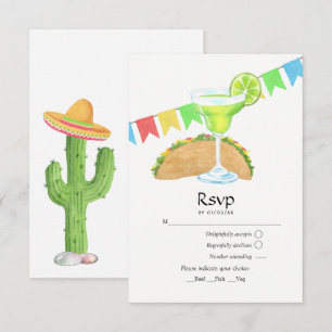Tacos und Tequila RSVP Karte