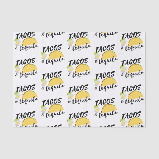 Tacos und Tequila Seidenpapier (Vorderseite)