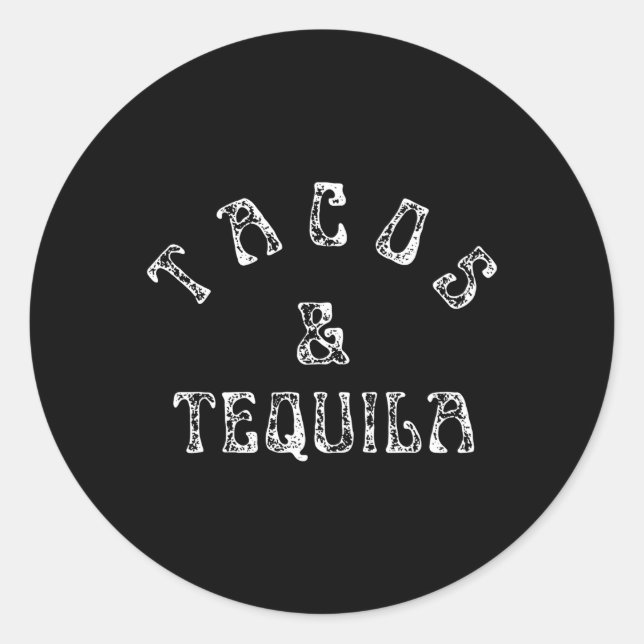 Tacos und Tequila Taco Runder Aufkleber (Vorderseite)