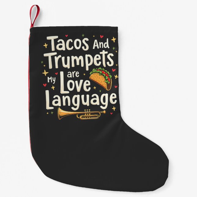 Tacos und Trumps sind meine Liebe in Mexiko Kleiner Weihnachtsstrumpf (Vorderseite)