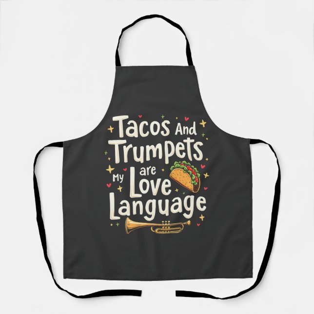 Tacos und Trumps sind meine Liebe in Mexiko Schürze (Vorderseite)
