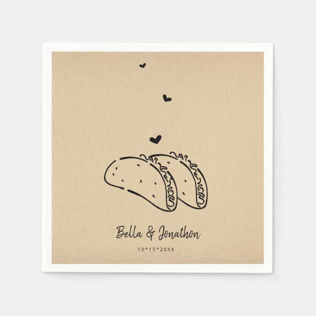 Tacos Wedding Napkin Serviette (Vorderseite)