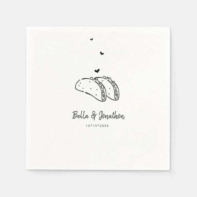 Tacos Wedding Napkin Serviette (Vorderseite)