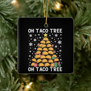 Tacos Weihnachtsbaum Lustiger Xmas Foodie Mexikani Keramikornament