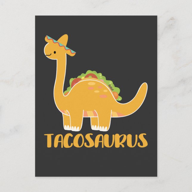 Tacosaurus Cinco de Mayo Funny Taco Dinosaur Postkarte (Vorderseite)