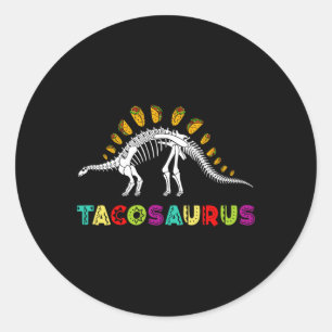 Tacosaurus Cinco De Mayo Shirt Funny Taco Dinosaur Runder Aufkleber