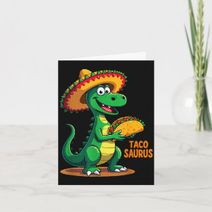 Tacosaurus mexikanischer Dino T-Rex Cinco de Mayo  Karte