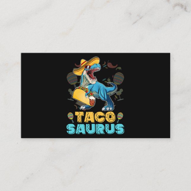 Tacosaurus Shirt Kid Taco Cinco de Mayo Kid Dinosa Visitenkarte (Vorderseite)