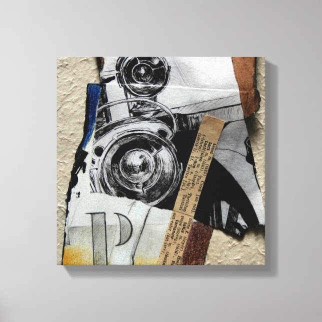 Tacot 1d Banger Collage mit P Monogramm Leinwand (Vorderseite)