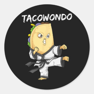 Tacowondo Taco Martial Arts Taekwondo Runder Aufkleber