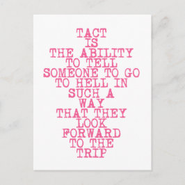 TACT - Funny, Sarcastic Quote Postcard Postkarte