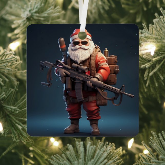 Tactic Santa Claus Urlaub Ornament Aus Metall (InSitu)
