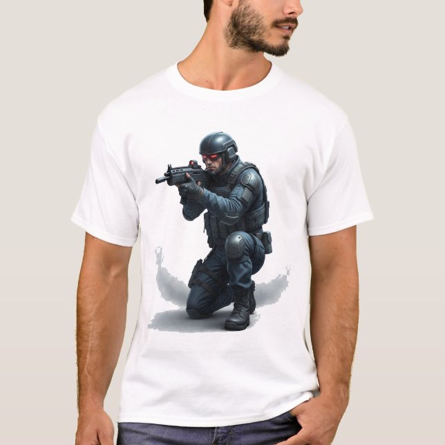 Tactical Helmet FPS Gamer Tee (Vorderseite)