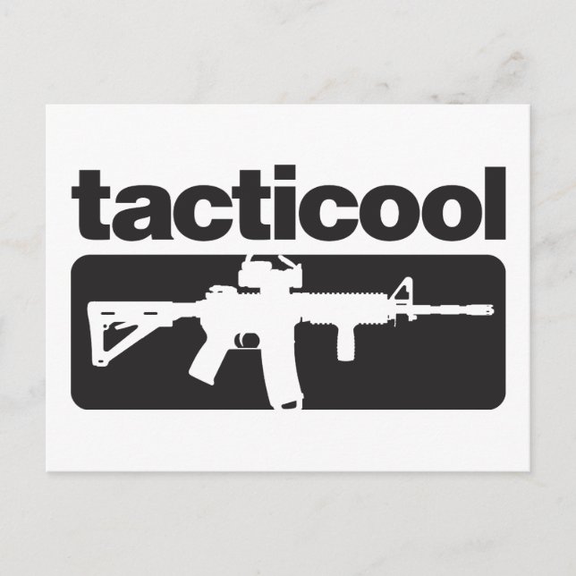 Tacticool - Schwarz Postkarte (Vorderseite)