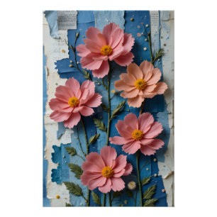 Tactile Cosmos Bouquet Poster