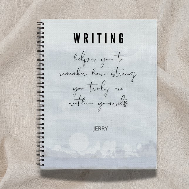 Tactile Natural Fiber Linen-Look Icy Blue Notizbuch (Von Creator hochgeladen)